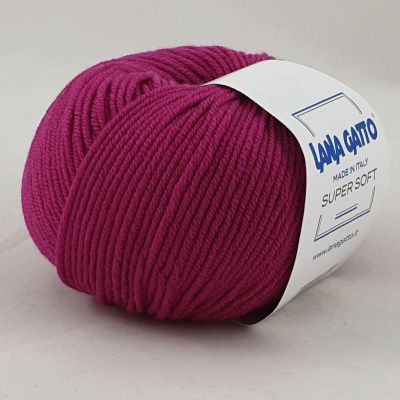 Lana Gatto Super Soft (19055 фуксия) 100% меринос экстрафайн 50 г/125 м